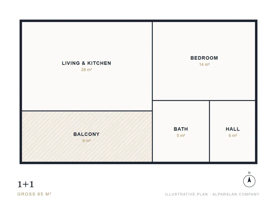 Floor plan — 1+1