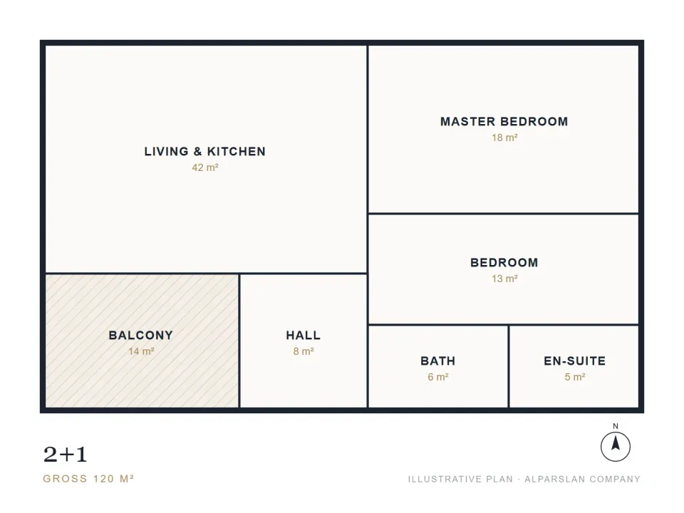 Floor plan — 2+1