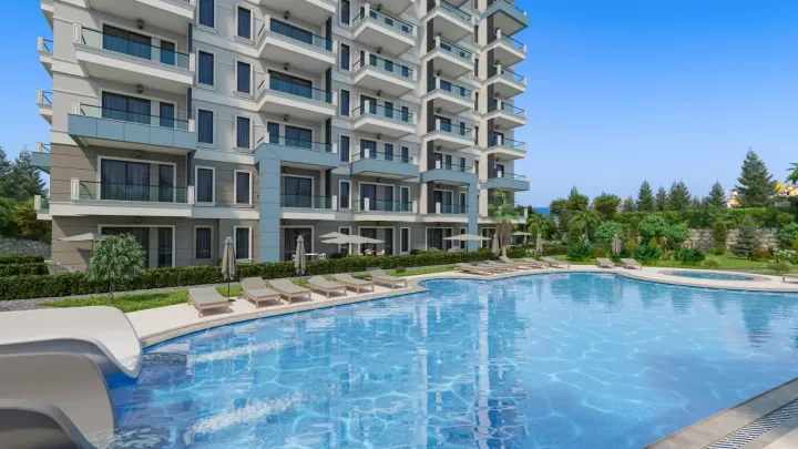 Outdoor pool with sun terrace